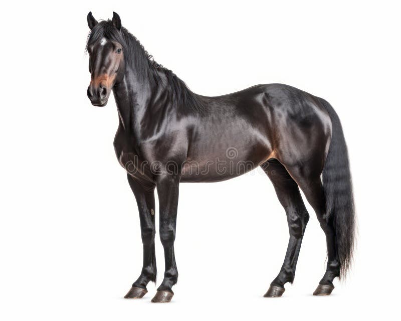 Generated with the use of AI. photo of Morgan stallion isolated on white background. Generative AI. Generated with the use of AI. photo of Morgan stallion isolated on white background. Generative AI