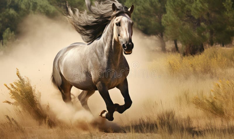 Generated with the use of AI. photo of Morgan stallion in its natural habitat. Generative AI. Generated with the use of AI. photo of Morgan stallion in its natural habitat. Generative AI