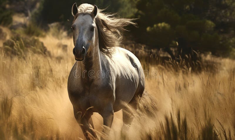 Generated with the use of AI. photo of Morgan stallion in its natural habitat. Generative AI. Generated with the use of AI. photo of Morgan stallion in its natural habitat. Generative AI