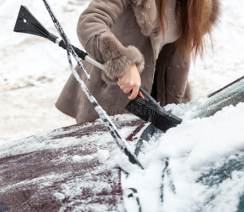 Frontales Autoreinigungsglas Vom Eis Und Vom Schnee, Schaber