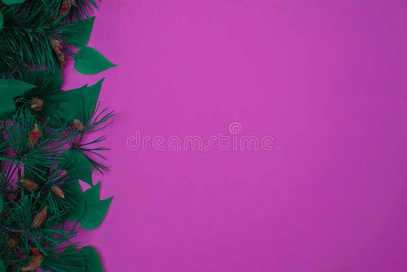 Foto di festa, rami dell'albero di Natale da sinistra a destra, spazio per testo e pubblicit? fotografie stock libere da diritti Foto di festa, rami dell'albero di Natale da sinistra a destra, spazio per testo e pubblicit? fotografie stock libere da diritti
