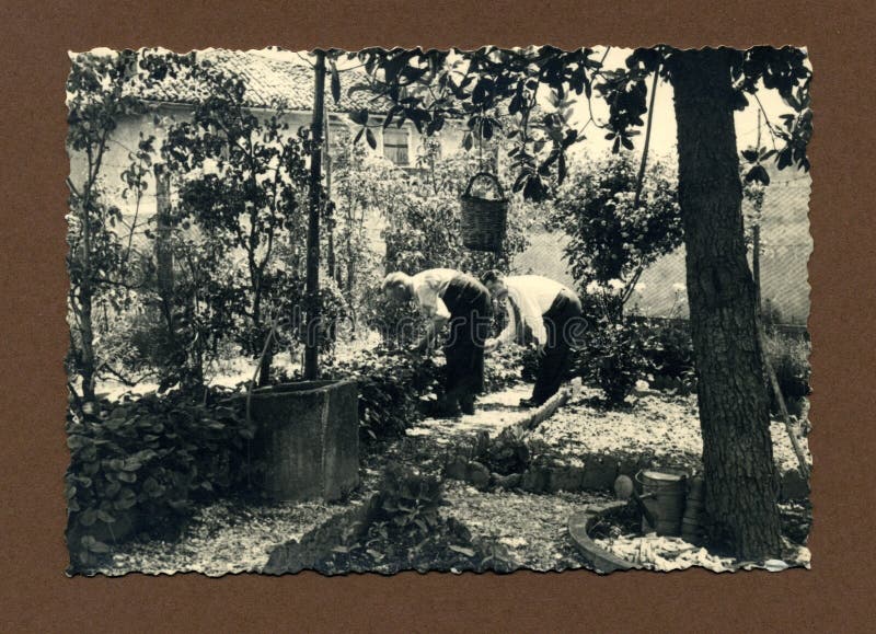 Foto-giardinieri antichi di originale 1950