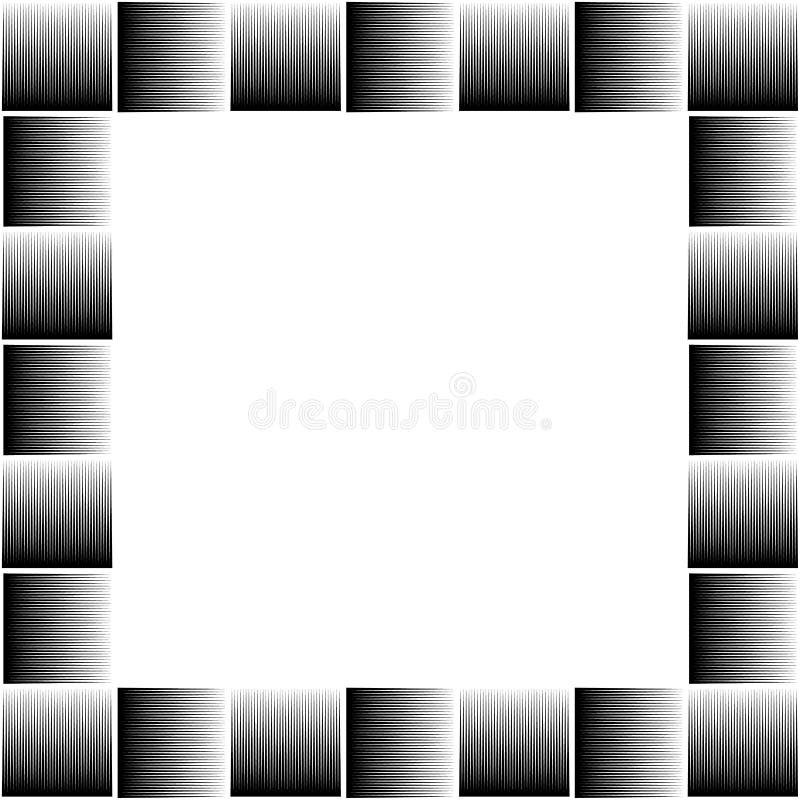 Square format photo, picture frame with mosaic of lines. Artistic, textured frame with squarish empty space - Royalty free vector illustration. Square format photo, picture frame with mosaic of lines. Artistic, textured frame with squarish empty space - Royalty free vector illustration