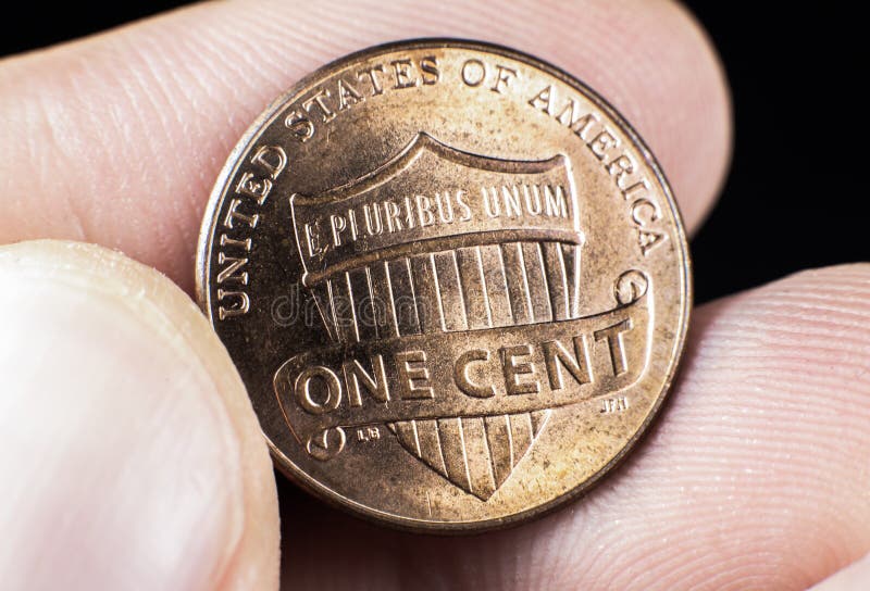 Foto van amerikaanse cent dichtbij. macromunten royalty-vrije stock fotografie