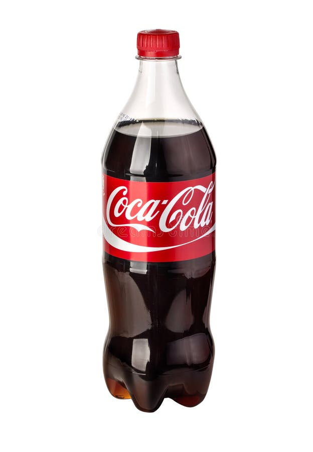 Foto von Coca-Cola-Plastikflasche lokalisiert