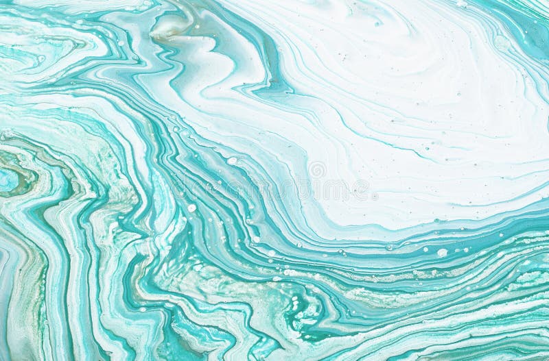 Fotografia fundalului abstract cu efect marbleizat. aur albastru mentolat și culori creative albe. vopsea frumoasă royalty free stock photography