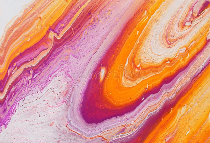 Fotografia fundalului abstract cu efect marbleizat. culori portocalii roz roșu și culori creative albe. vopsea frumoasă royalty free stock image