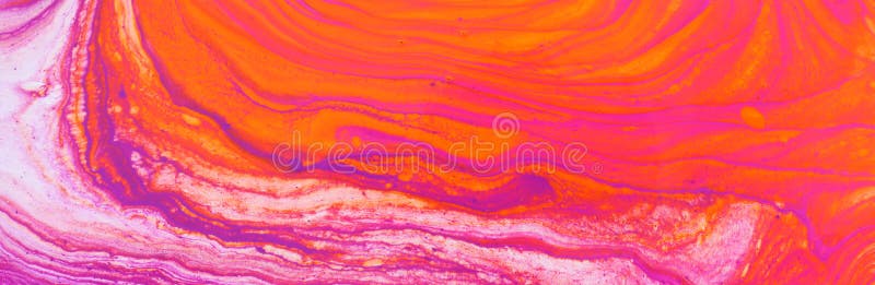 Fotografia fundalului abstract cu efect marbleizat. culori portocalii roz roșu și culori creative albe. vopsea frumoasă. banner stock image