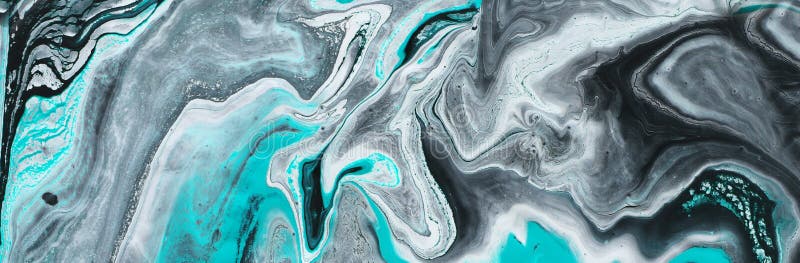 Fotografia fundalului abstract cu efect marbleizat. turcoaz negru deschis și culori creative albe. vopsea frumoasă. banner stock images