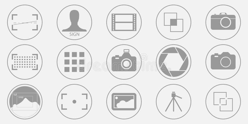 Fotografii ikona ustawiająca fotografia, obrazków symbole & znak i - cyfrowej kamery ilustracje - Wektor EPS 10 ilustracja wektor Fotografii ikona ustawiająca fotografia, obrazków symbole & znak i - cyfrowej kamery ilustracje - Wektor EPS 10 ilustracja wektor