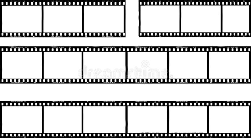 Fotografische film, filmstrepen, fotokaders, vrije exemplaarruimte, ve stock illustratie Fotografische film, filmstrepen, fotokaders, vrije exemplaarruimte, ve stock illustratie