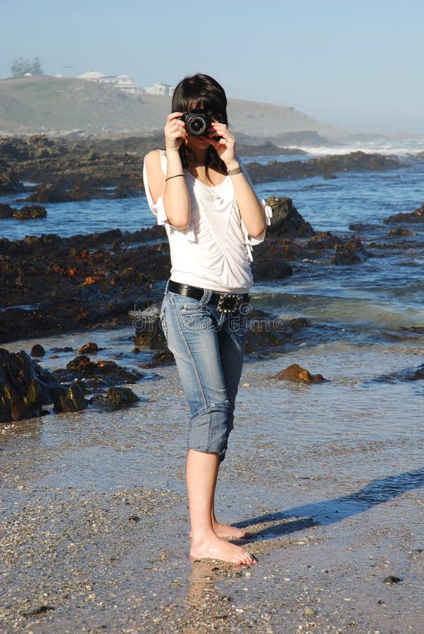 Fotografo della donna fotografia stock Fotografo della donna fotografia stock