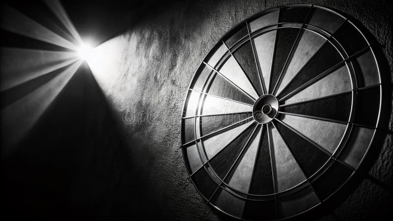 Fotografía nocturna en blanco y negro, objetivo eterno, capta la intriga de un tablero stock de ilustración