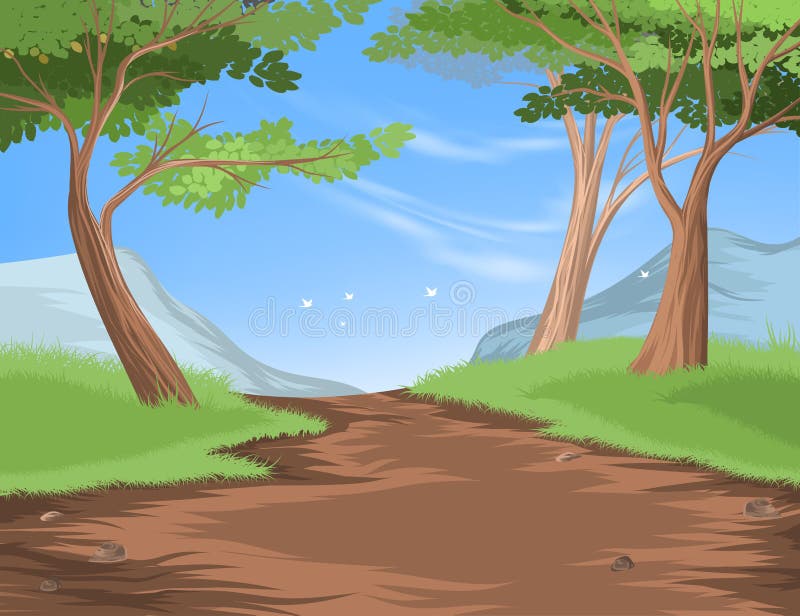 Fotvandra landskap för natur för slingaplatsvektor stock illustrationer Fotvandra landskap för natur för slingaplatsvektor stock illustrationer