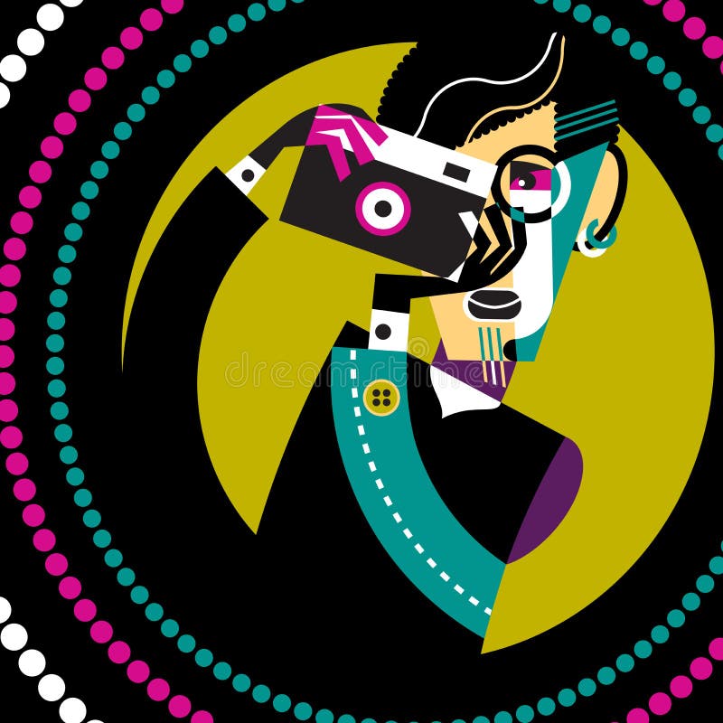 Fotógrafo ilustración del vector Fotógrafo ilustración del vector