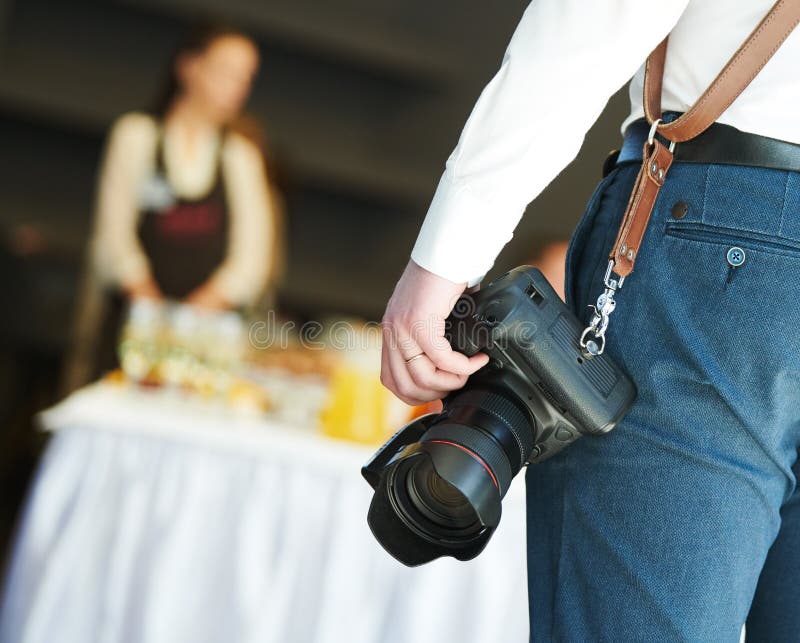 Professional photographer at work. event and catering service. Professional photographer at work. event and catering service