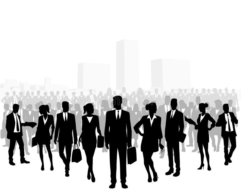 Foule énorme des hommes d'affaires illustration stock Foule énorme des hommes d'affaires illustration stock