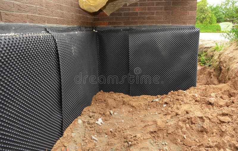 Waterproofing House Foundation Bitumen Spray Tar Stock Photo by  ©thefutureis 186837244