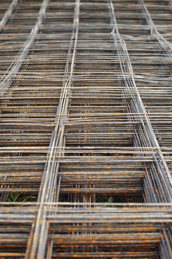 Foundation Metal Grid for Building. Decorative Background Design Stock Photo Image of color