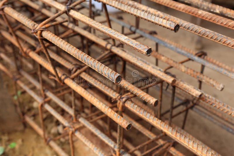 Foundation Steel for Home Building Stock Photo Image of floor, home