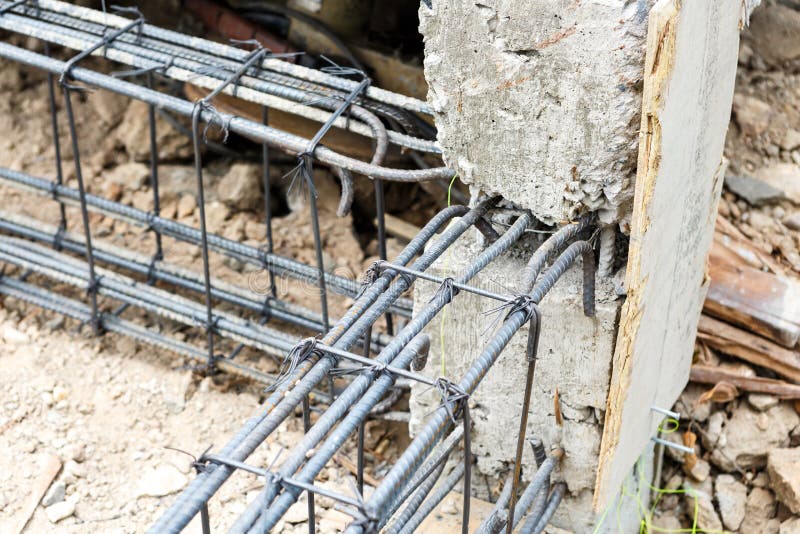 Foundation Steel for Home Building Stock Photo Image of home