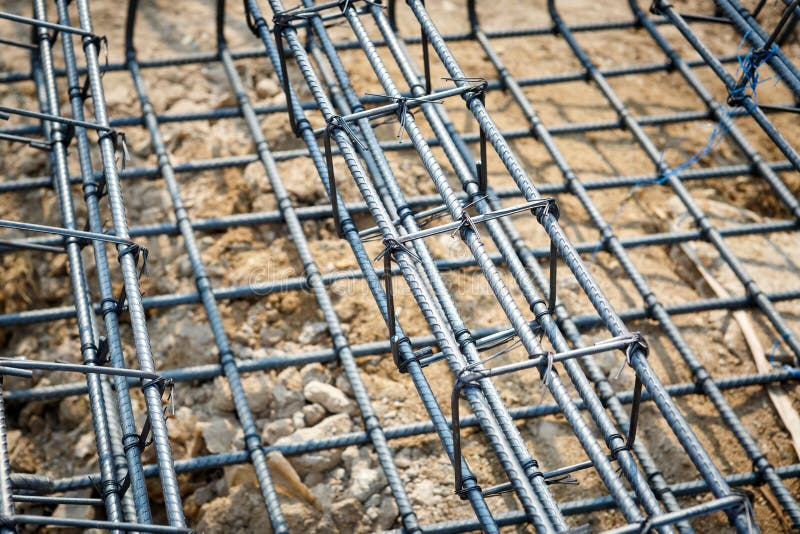 Foundation steel for home building royalty free stock photos