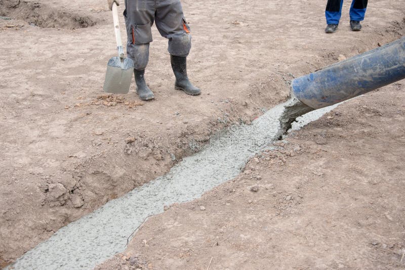 Foundations for the Family House Under Construction Stock Image Image
