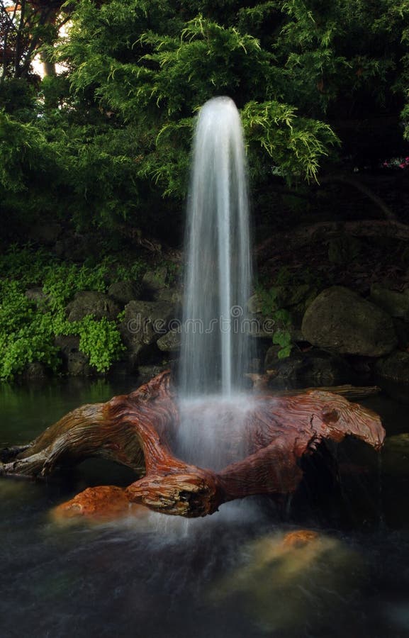 Fountain stock photo. Image of scenery, pond, wood, nature - 5879118