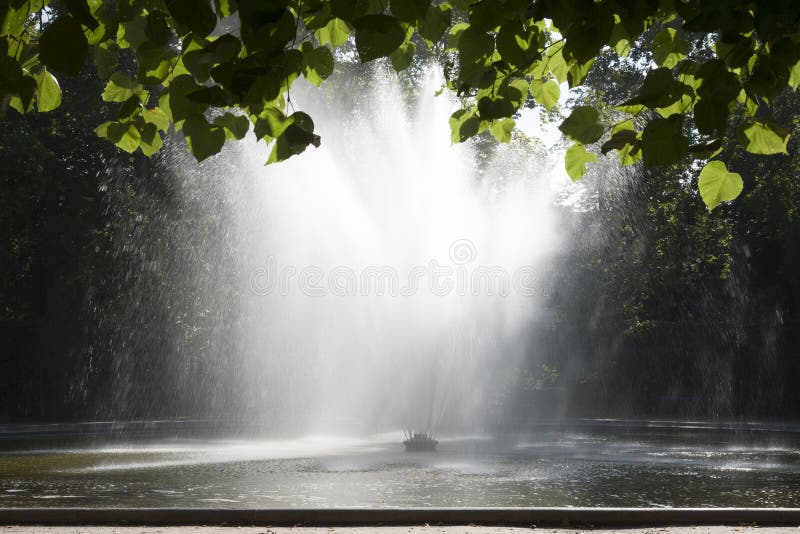 Fountain in Brussels Park - Parc de Bruxelles - Warandepark stock photos Fountain in Brussels Park - Parc de Bruxelles - Warandepark stock photos
