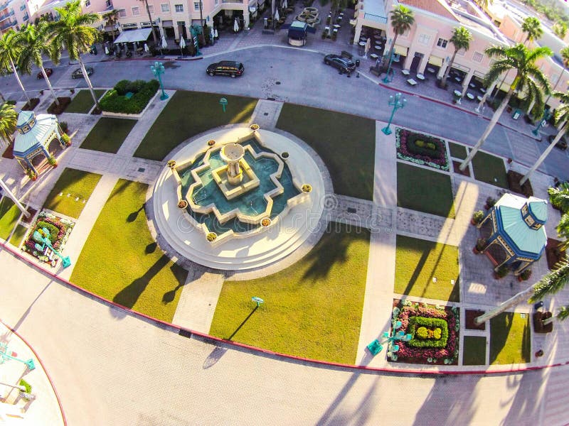 Fountain at Mizner Park in Boca Raton, FL Stock Image Image of
