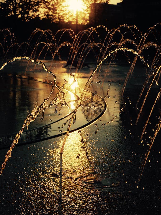 A Fountain in Cleveland stock photo. Image of architecture 58168196