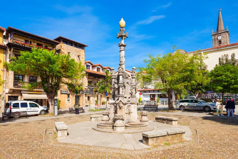 Fountain in Comillas city, Spain royalty free stock images Fountain in Comillas city, Spain royalty free stock images