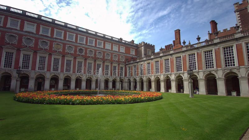 Fountain Court Cloisters Hampton Court Palace London Stock Video Fountain Court Cloisters Hampton Court Palace London Stock Video