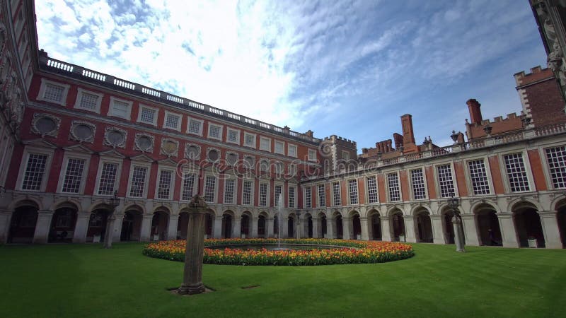 Fountain Court Cloisters Hampton Court Palace London Stock Video Fountain Court Cloisters Hampton Court Palace London Stock Video