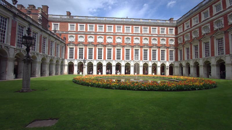 Fountain Court Cloisters Hampton Court Palace London Stock Video Fountain Court Cloisters Hampton Court Palace London Stock Video