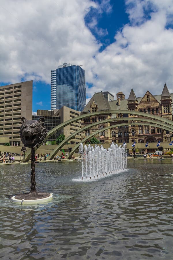 A fountain in downtown editorial stock photo. Image of downtown 39163573