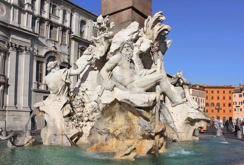 Statue of neptune fountain stock photo. Image of florence - 18145630