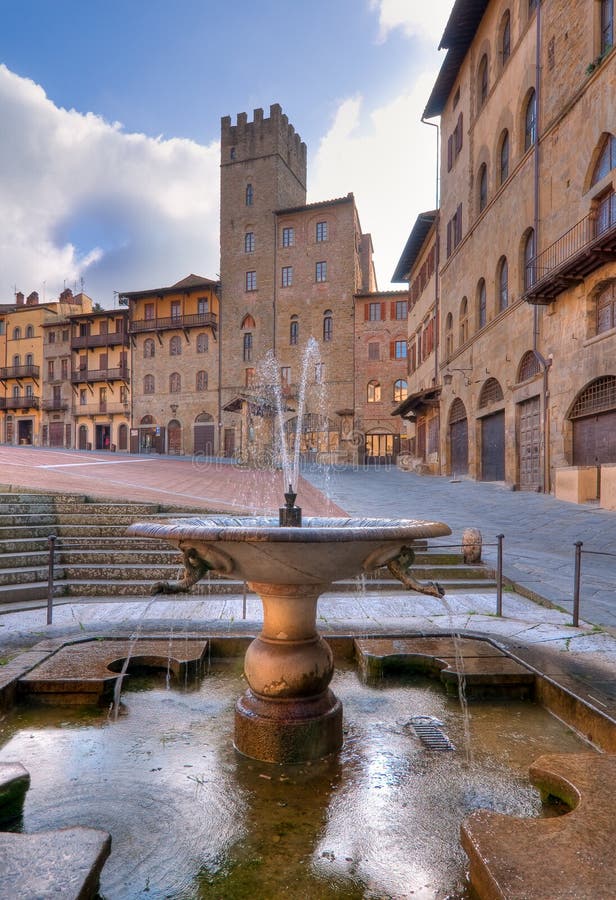 Fountain and Italian Piazza