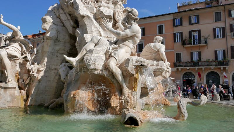 Fountain of Neptune. Piazza Navona, Rome, Italy -