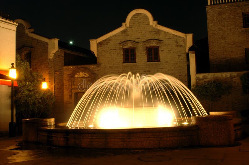 Fountain by night