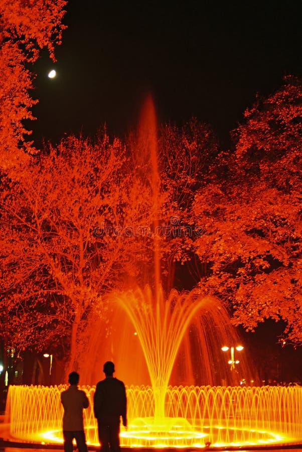 Fountain by Night stock photography Fountain by Night stock photography