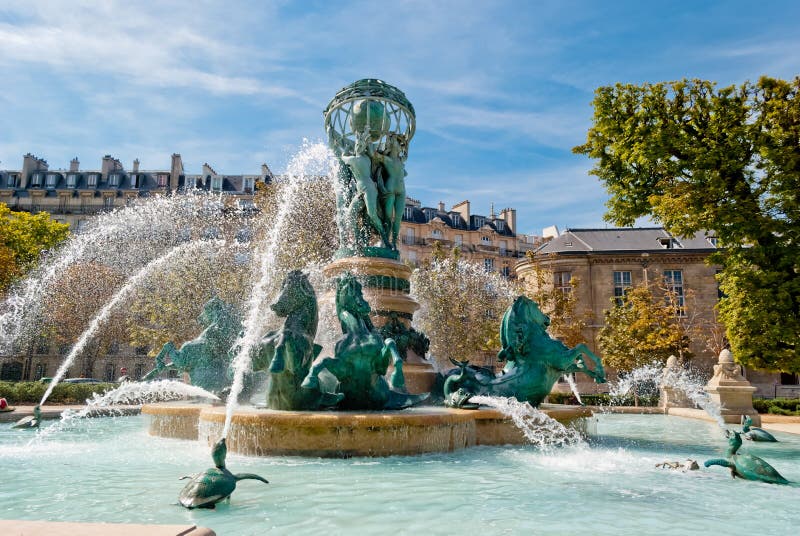 Fountain of the Observatory, Luxembourg Gardens Stock Image Image of