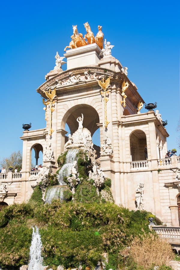 Fountain in Parc De La Ciutadella by Josep Fontsere Called Cascada ...