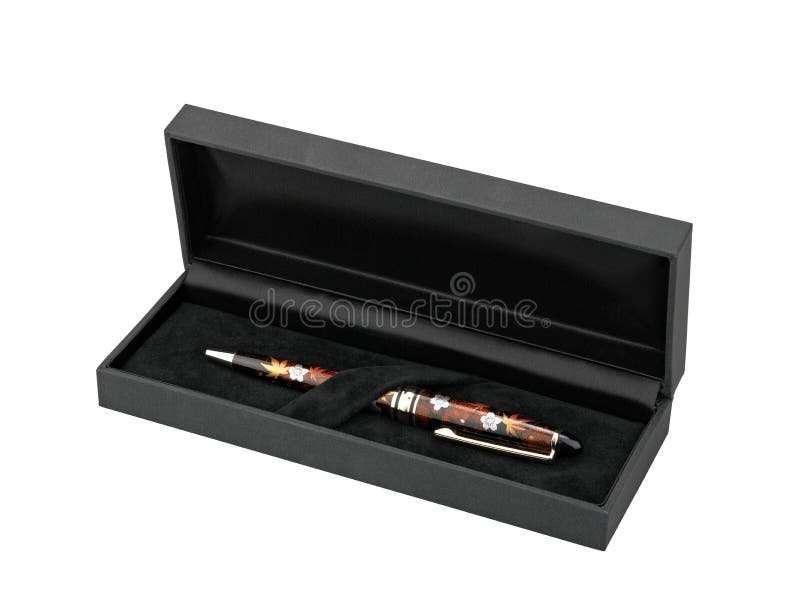 Fountain Pen In Box Isolated Stock Image Image of events, color 23148763