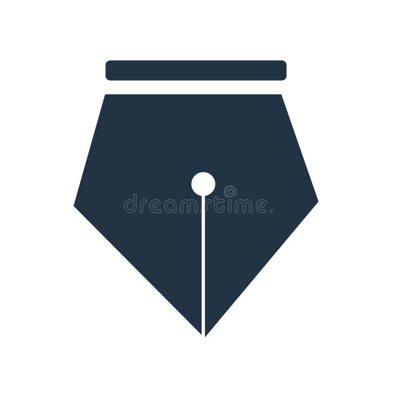 Fountain pen icon vector isolated on white background, Fountain royalty free illustration Fountain pen icon vector isolated on white background, Fountain royalty free illustration