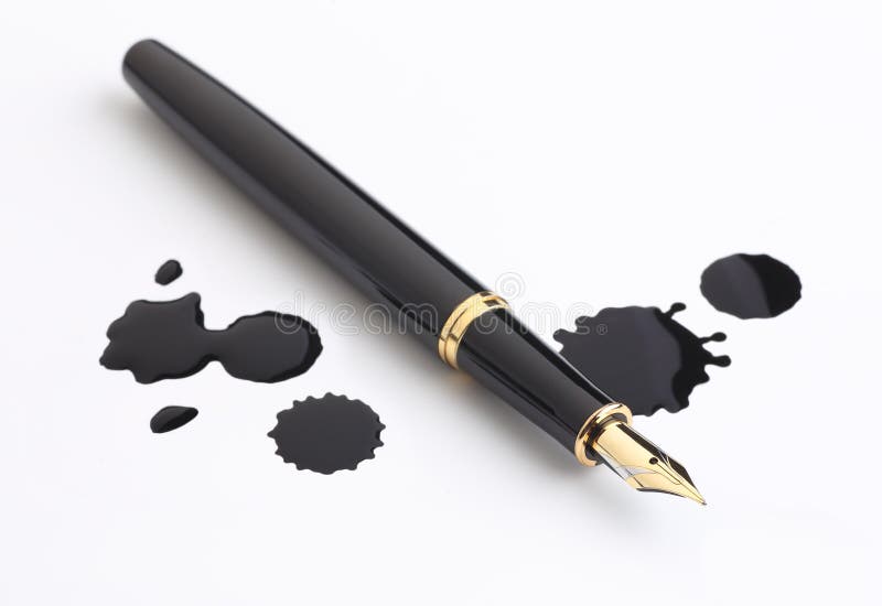 Fountain Pen and Ink Spots stock photo. Image of mistake 2007902