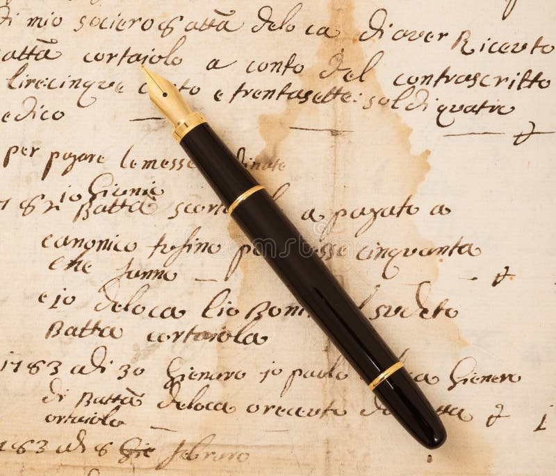 Fountain pen on letter stock photo. Image of concept 39730824