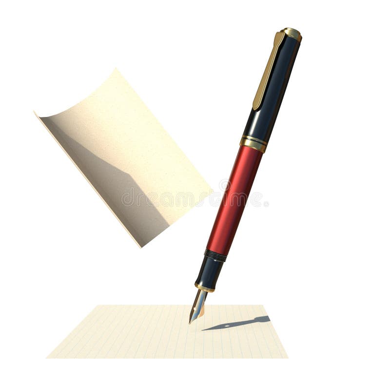 Fountain Lined Paper Pen Stock Illustrations 48 Fountain Lined Paper