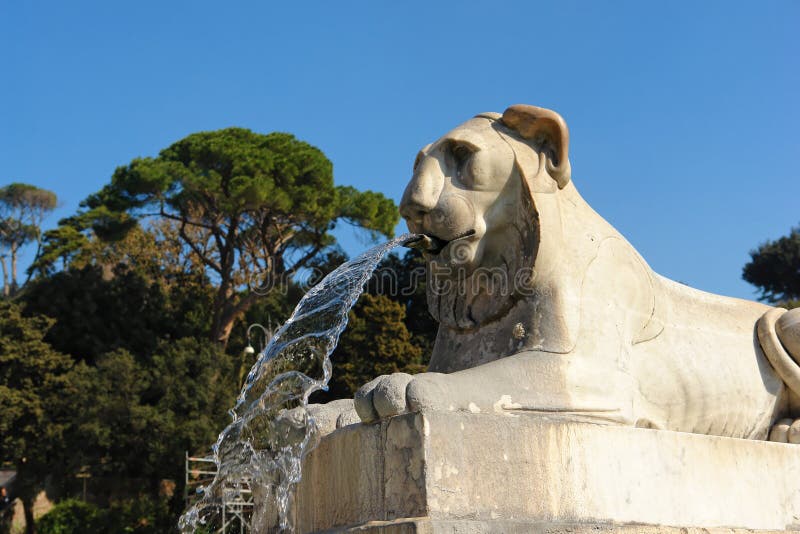 Fountain in Piazza del Popolo Rome