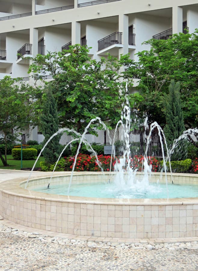 Fountain Pool in Resort stock photo. Image of resort 186097468